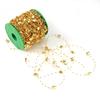 DIY Star Faux Pearls Beads String Garland for Christmas Tree Wedding Party Bouquet Decoration(Gold