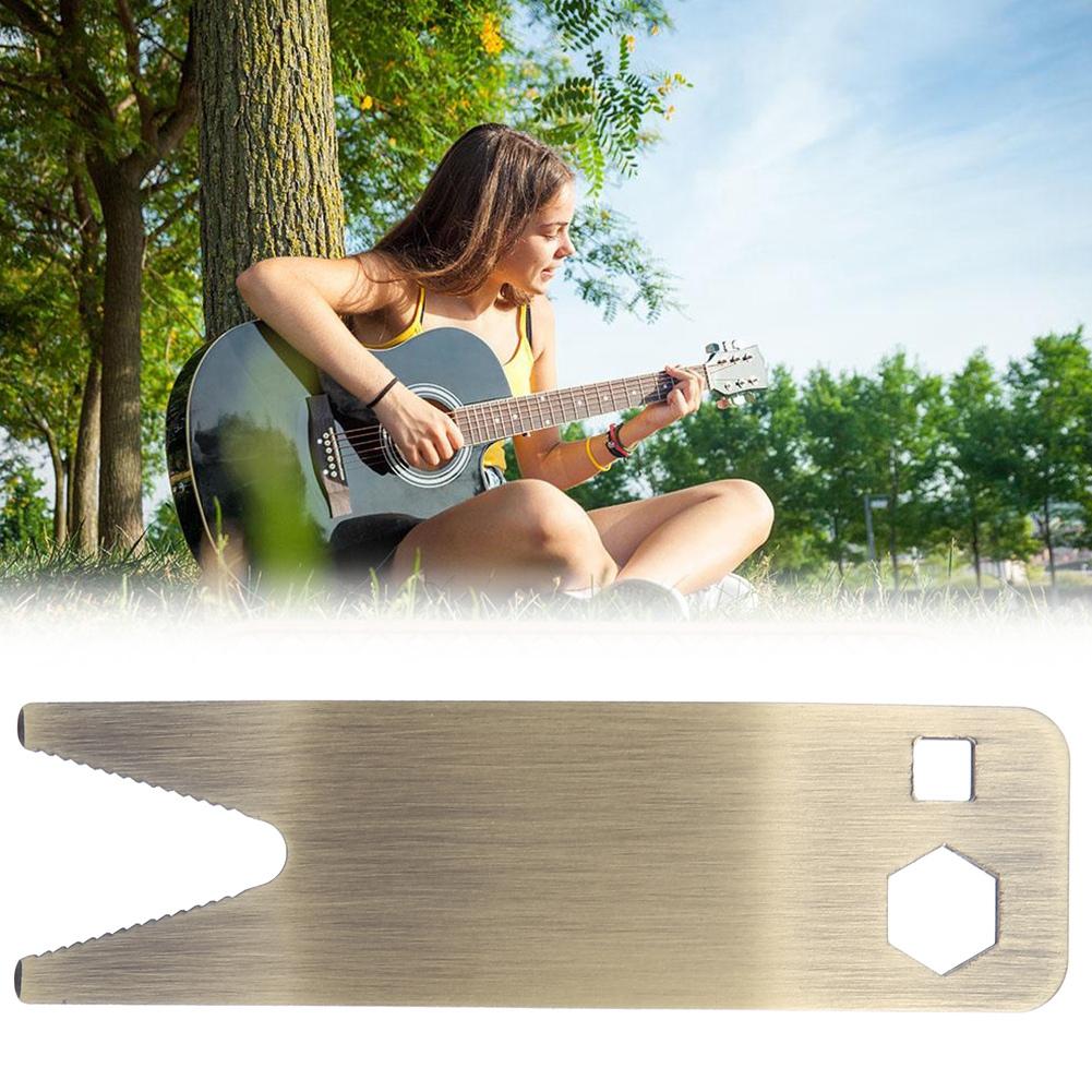 

Электрогитара Бас Нержавеющая сталь Гаечный ключ Ручка Ключа Втулка Тюнера(Золото)