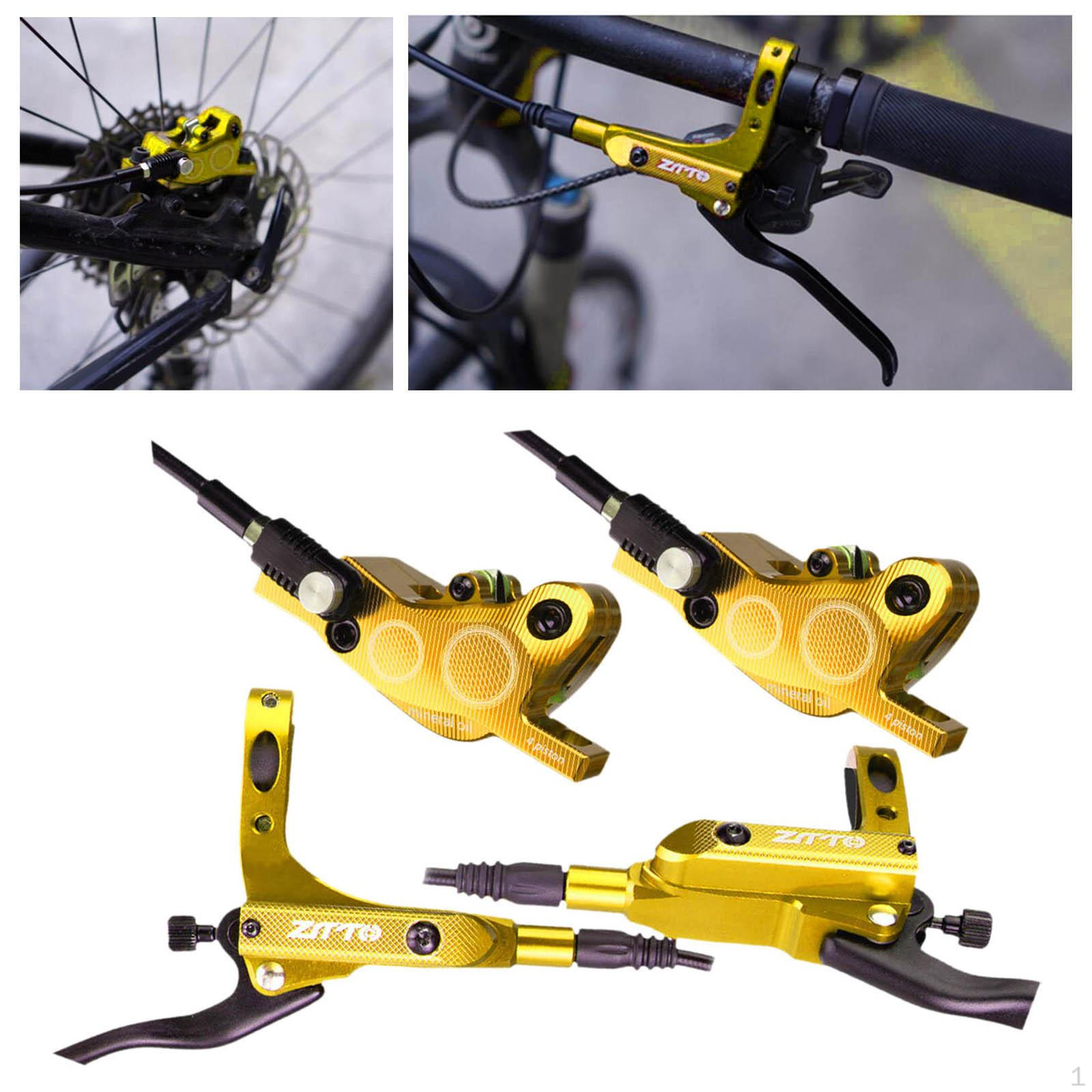 

Bike Hydraulic Disc Brake Cycling Oil Set Caliper Front Rear золотий