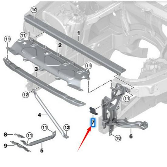 BMW X5 G05 Hood Lock Cover - 51647421727/51647421728