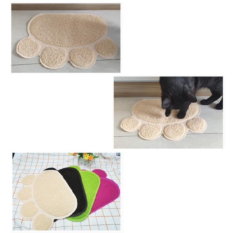 Cat Litter Mat Cat-Paw Shaped Trapping Litter Mat Water Resistant Less Waste