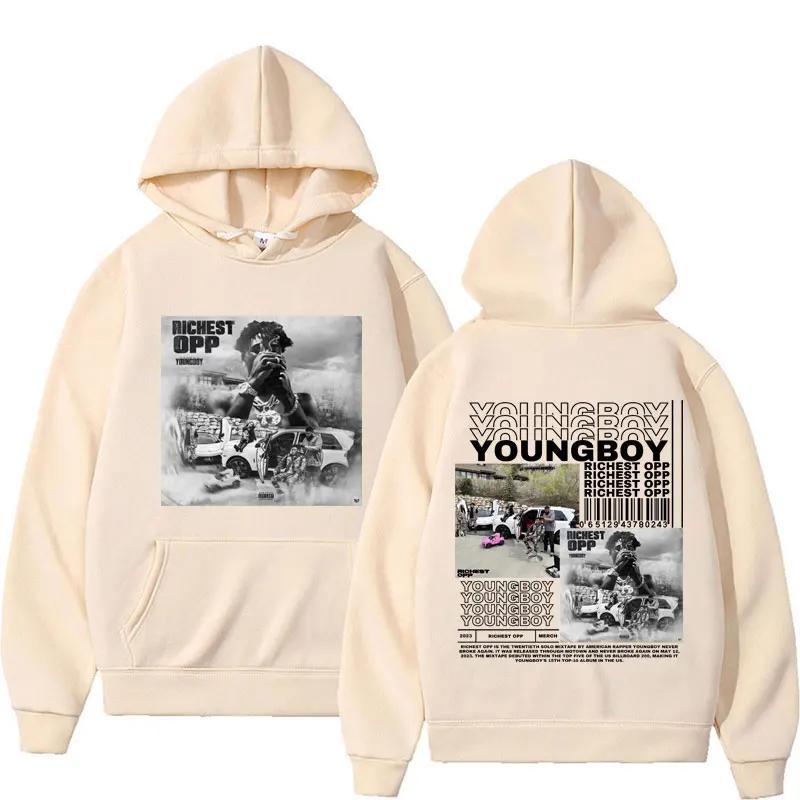 Rapper YoungBoy 2023 New Album Graphic Hoodies Men Hip Hop Fashion Vintage Sweatshirt Male Casual Gothic Oversized Hoodie Unisex