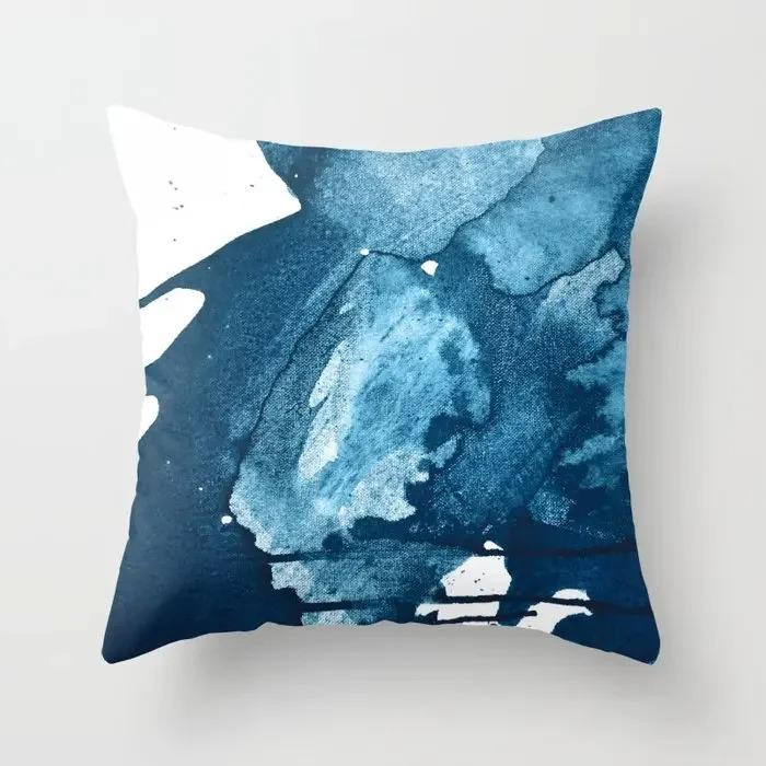 Fashion Abstract Blue Pillowcase Car Pillow Sofa Cushion Cover