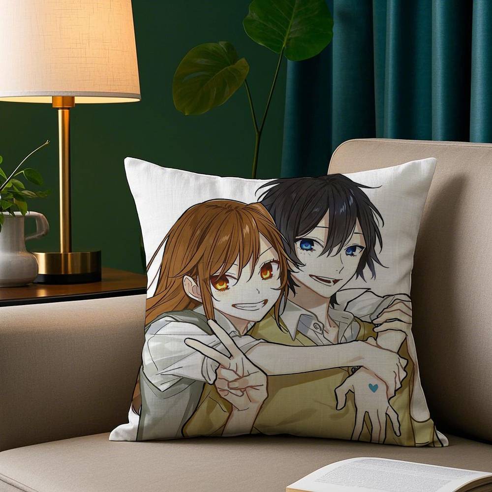 H-Horimiya Anime Pillow Case Plush Fabric Soft Pillowcase Double Sided Print Sofa Cushion Cover Throw