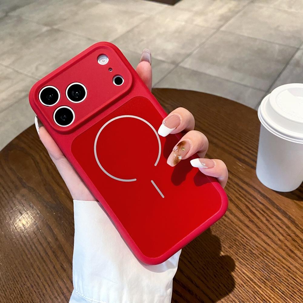 Luxury Liquid For Magsafe Phone Case For iPhone17 Air 16 15 14 Plus 13 Pro Max Magnetic Wireless Charging Solid Silicone Cover