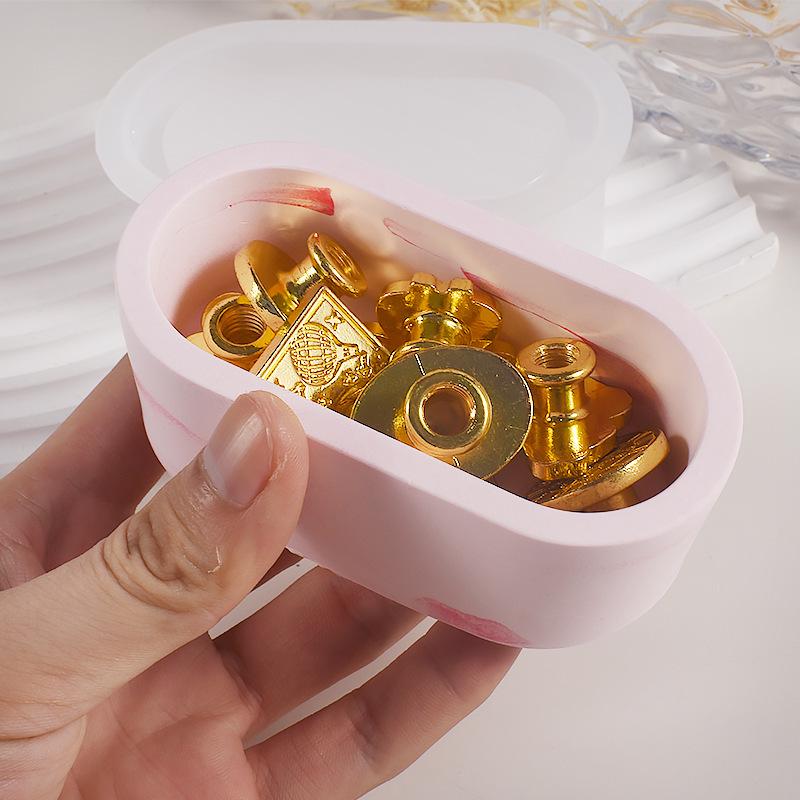 Crystal Epoxy Oval and Rectangular Silicone Molds for Succulent Pots and Storage Boxes