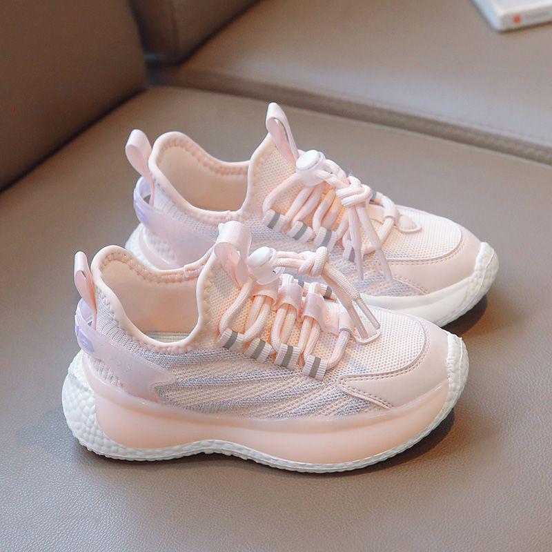 2025 Girls' Soft Sole Mesh Sneakers - Breathable, Non-Slip for Spring & Autumn
