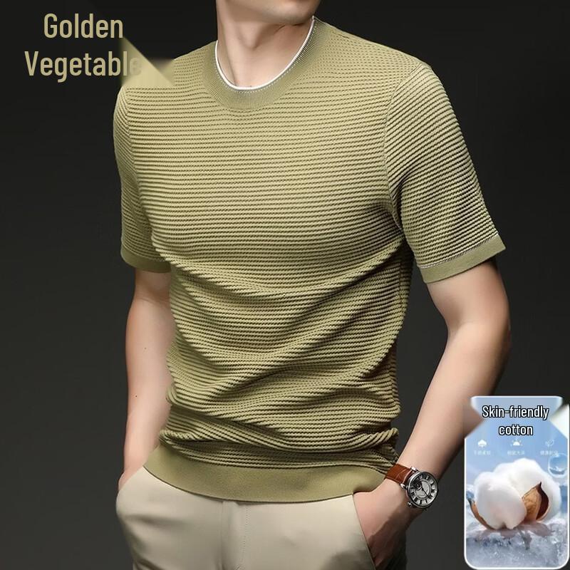 Men s Premium Heavyweight Knit Short Sleeve T-Shirt L