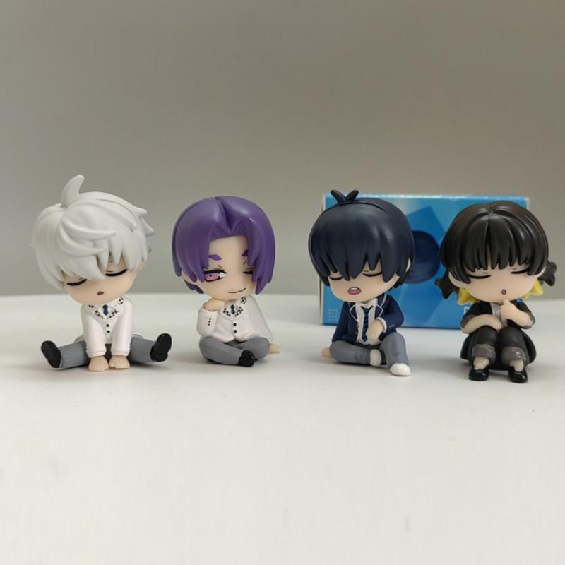 Adorable Blue Prison Chibi Figures Set Includes Four Unique Pvc Collectibles