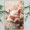 Vintage Metal Wall Poster – Floral Garden Decor, 20x30cm