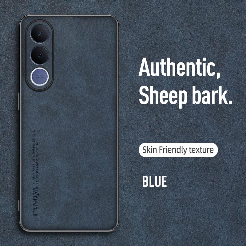 

EUCAGR Case For Vivo V70 FE V70FE Sheepskin PU Leather Back Protection Anti-drop Cover For Vivo V70 Elite Protection Funda Vivo V70 синій