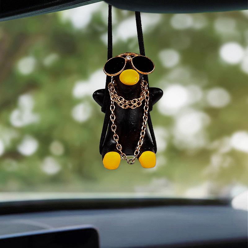 Creative Swinging Duck Car Ornament for Interior Decoration