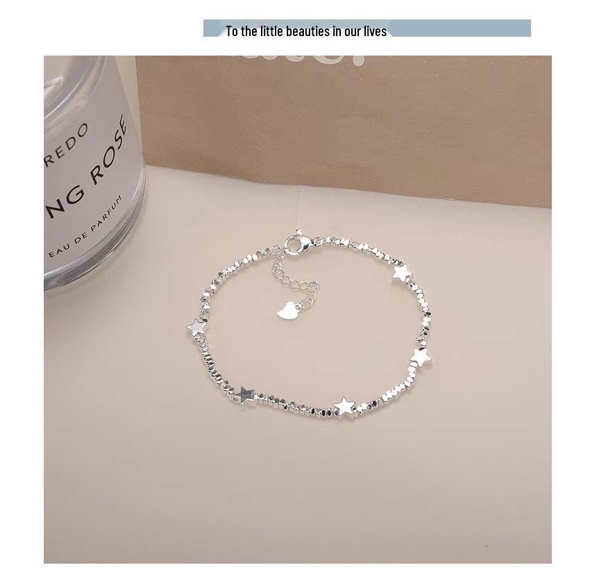 S925 Sterling Silver Star Fragment Bracelet - Light Luxury, Exquisite Design, Stackable Women’s Hand Jewelry