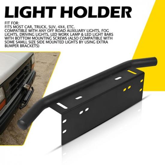 

Bumper Bull Bar License Plate Bracket Light Holder For Dodge Ram 1500 2500