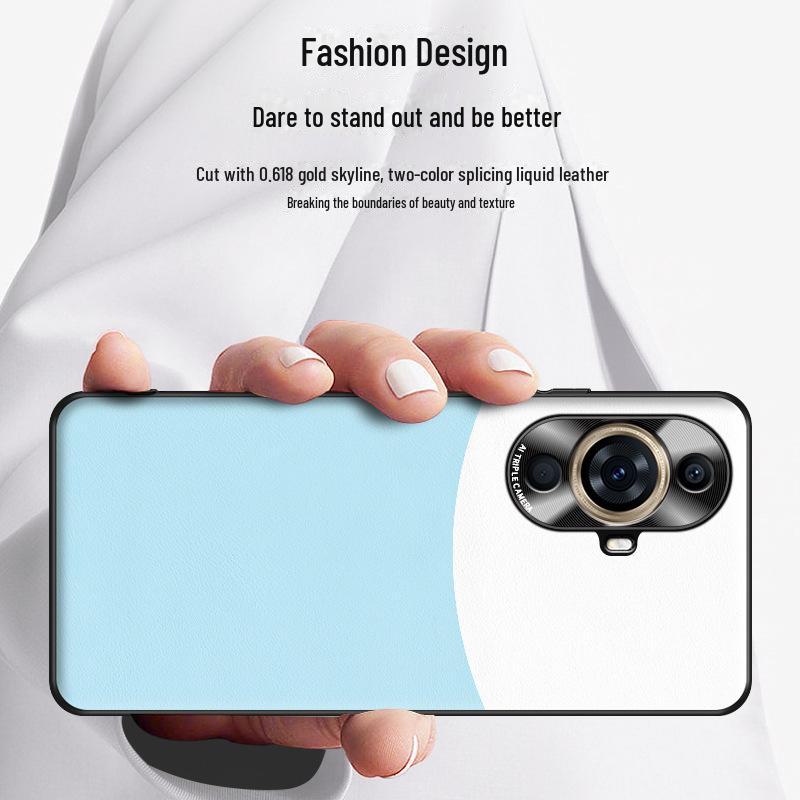 Anti-fall Liquid Leather Protective Cover for Huawei Nova 11 Pro.