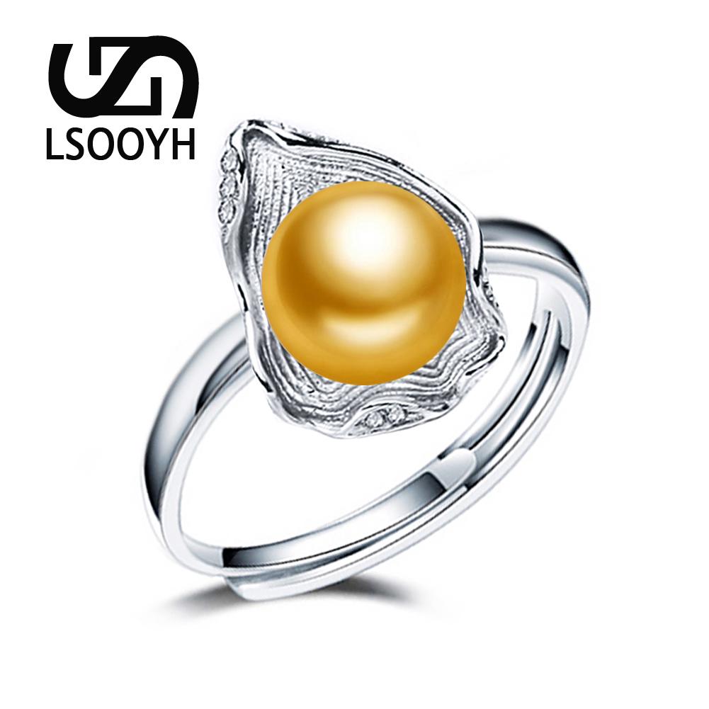 

LSOOYH Женское кольцо с жемчугом золотой