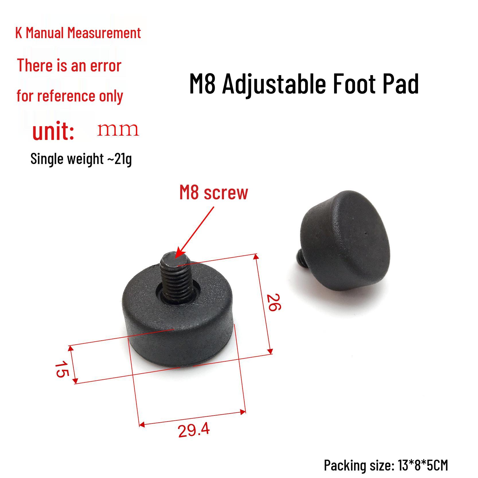 M8 Adjustable Fitness Equipment Foot Pad - Height Adjustment Cushion & Spare Part