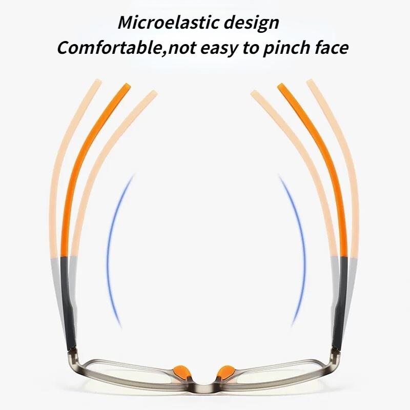 Fashion Reading Glasses TR90 Silicone Frame New Men's Presbyopia Sports Glasses Ultra Light Anti Blue Light Glasses +100 To +400