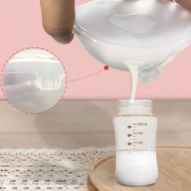 2pcs Silicone Breast Milk Collector Stand Scale Soft Nursing Cups Travel Portable Milk Saver Sore Nipples 60ml Mixed Colors