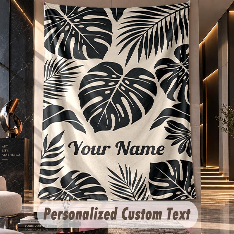 Tree Life Seasons Theme Wall Tapestry Customized With Name Text Personalized Hanging Tapestry For Bedroom Living Room Decor