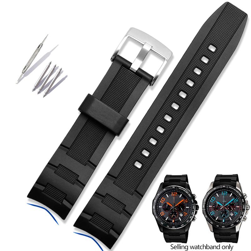 EFR-303 Silicone Rubber Watchband 22mm For Casio 5468 EDIFICE EFR-304 EFR-516PB EFR-516 Bracelet Waterproof Sport Watch Strap