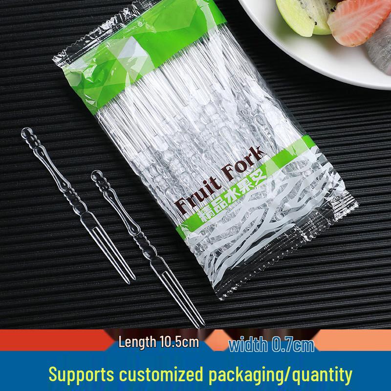 Yangg Disposable Transparent Plastic Fruit Forks