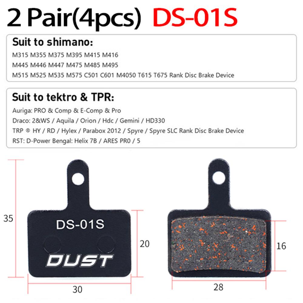 

2 Pair 4pcs MTB Bike Brake Pads Semi-metal Hydraulic Disc Brake Pad Set for Shimano B01s BB7 M315 SRAM Avid Cycling Accessories DS-01