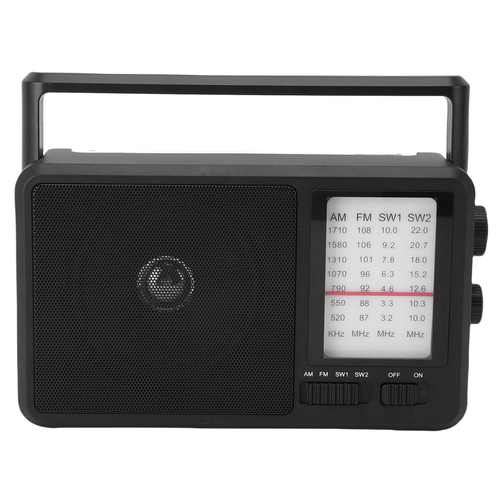 

Портативное радио с питанием от сети или от батареек, полнодиапазонное AM/FM/SW радио с 4-дюймовым динамиком для улицы EU Plug