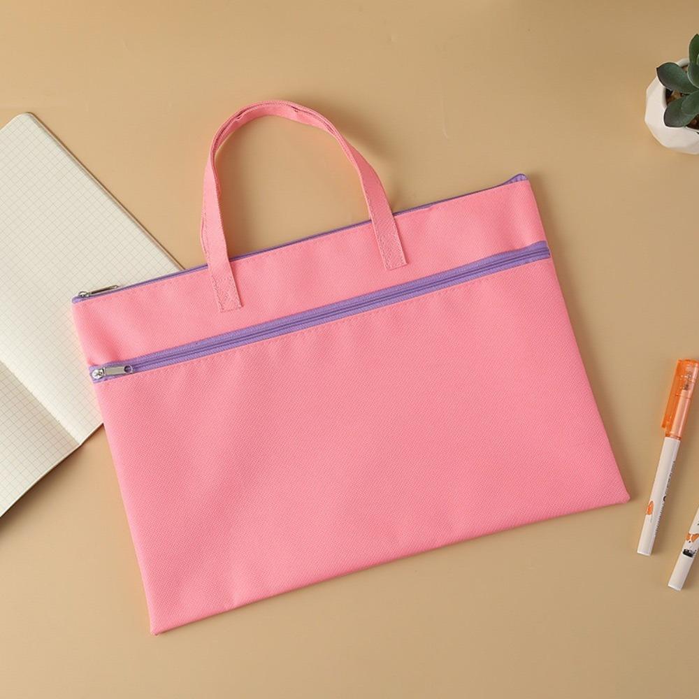 Zipper File Bag Large Capacity File Folder Stationery Dustproof A4 Envelope Folder  School Office