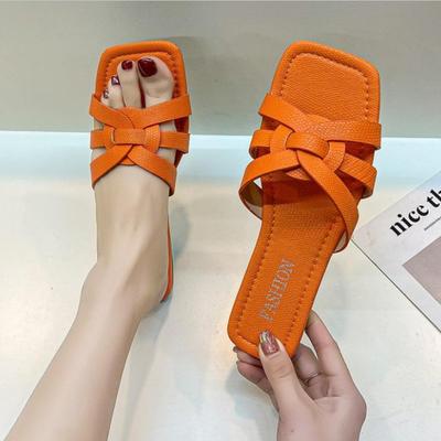 Módní plážové ploché sandály Dámské pantofle Letní ležérní dámské boty Nové vícebarevné žabky Dámské pantofle Zapatos Mujer