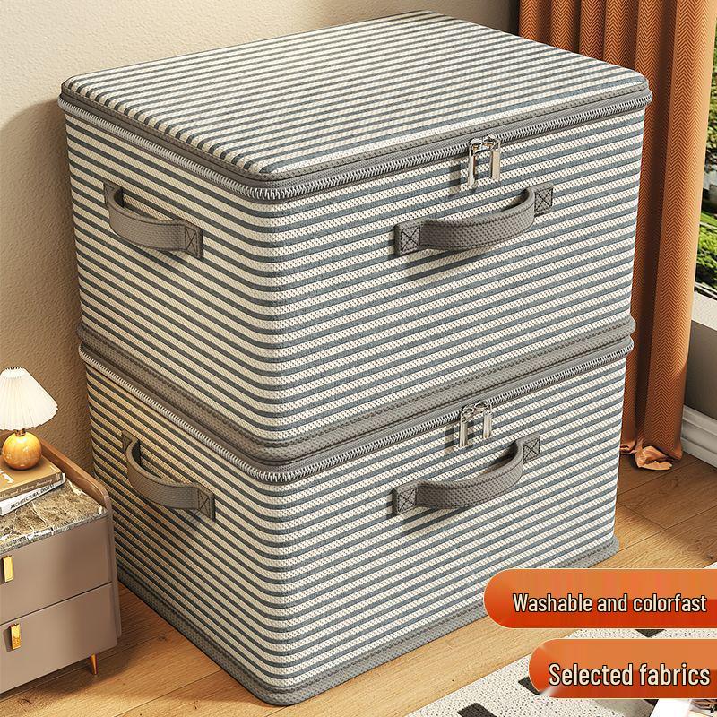 Large Foldable Zippered Storage Box for Clothes