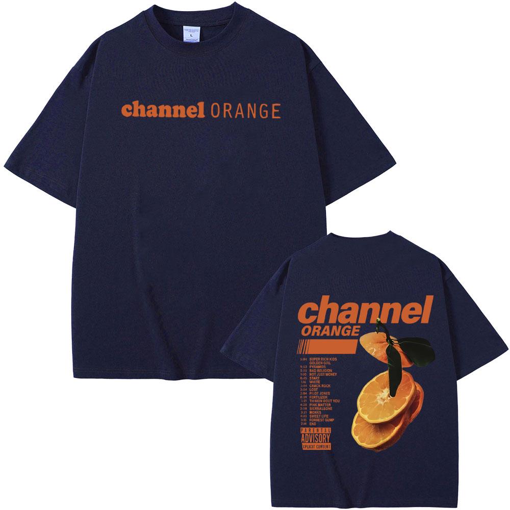 Rapper Frank Channel Orange Grafické tričko Ocean Nadměrná trička Blond Hip Hop Vintage Tričko Pánská móda Streetwear