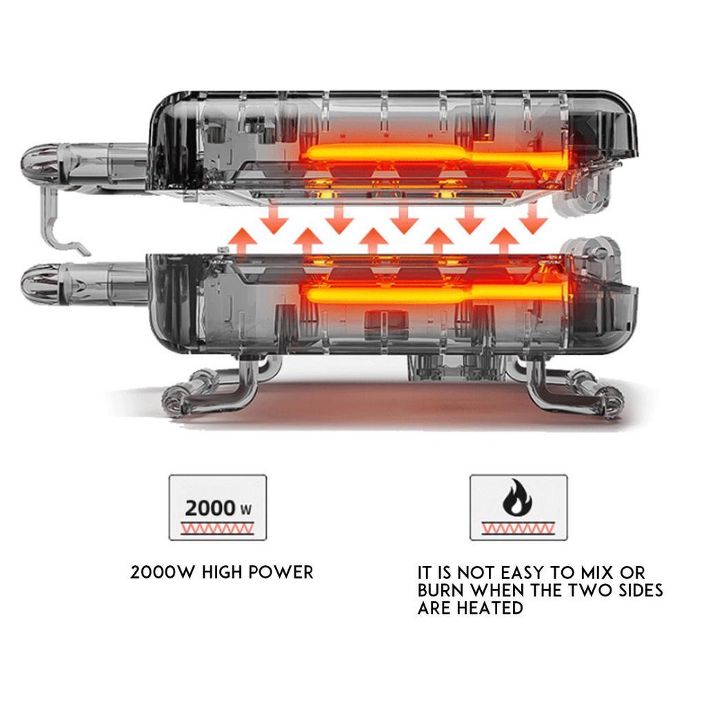 2000W Electric Grill BBQ Grill Oven Home Appliances Smokeless Electric Hotplate Smokeless Grilled Meat Pan Electric Grill 34cm * 30.2cm * 8.7cm