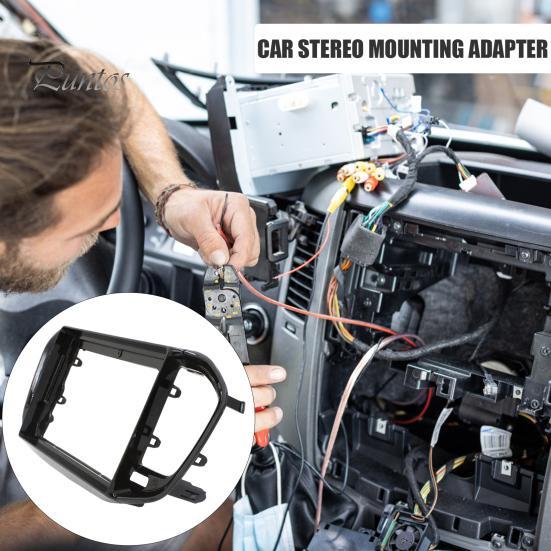 Automotive Radio Dash Plate 9 Inch Kit for Lada Vesta NG 2023 LHD, Stereo In Navigation Bezel Mounting Fascia Frame Android, Replacement Panel
