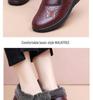Winter Non-Slip Velvet Flat Boots for Middle-Aged & Elderly Women - Warm, Waterproof, Low-Top Grandma Shoes