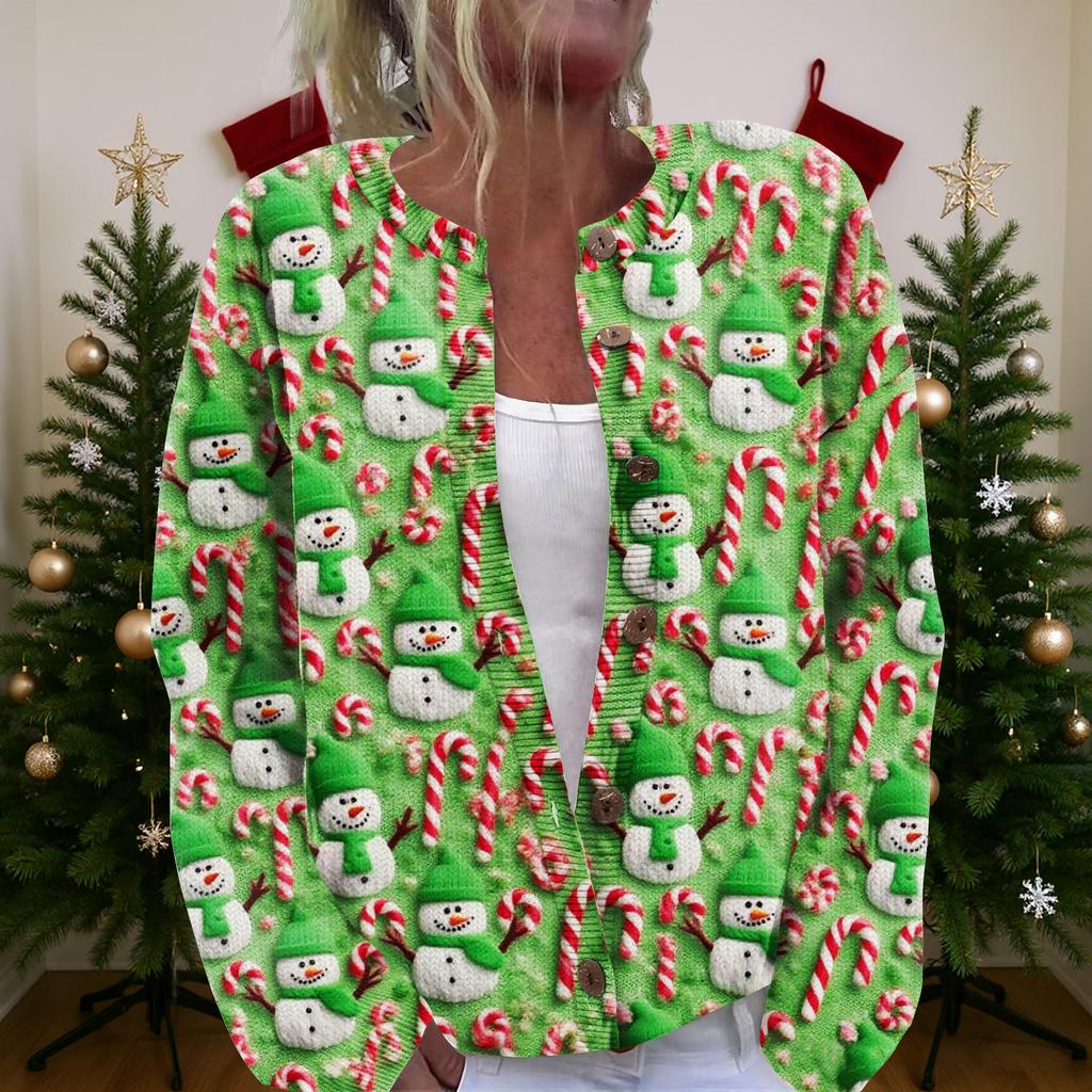 Women'S Christmas Sweater Cute Fun Christmas Sweater Fall And Winter Long Sleeve Knitted Sweater