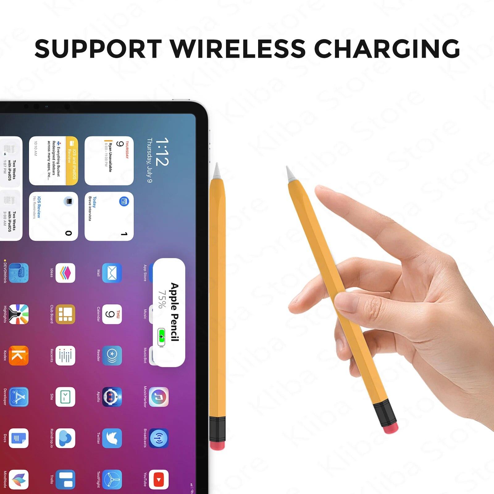 

Чехол для стилуса, силиконовый чехол для ручки для Apple Pencil 1 2, защитный чехол для стилуса соответствующего цвета, нескользящий чехол для защиты от падения iPad Pen 2 1