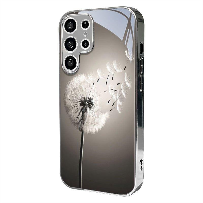 Lehké nadýchané bílé pampelišky pokovené stříbrem pouzdro na telefon Pro Samsung Galaxy S26 S25 Edge S24 S23 FE S22 Ultra S20 S21 5G kryt