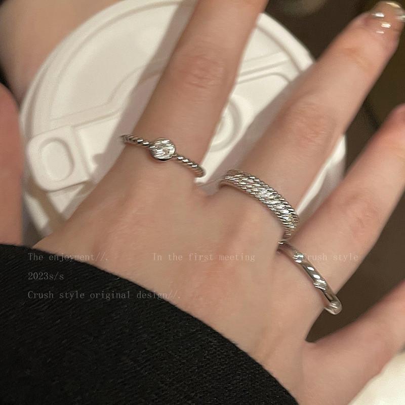 Inspired Fashionable Korean Zircon Ring Set With Multiple Color Options For Women Modern