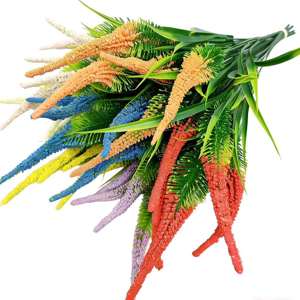 5-Head Foxtail Grass Artificial Flower for Home Decor & Outdoor Photography Props