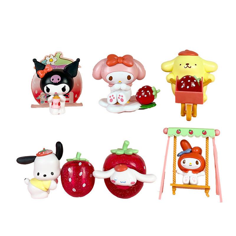 Strawberryland Kuromi Melody Pochacco Pvc Figure Blind Box For Anime Fans