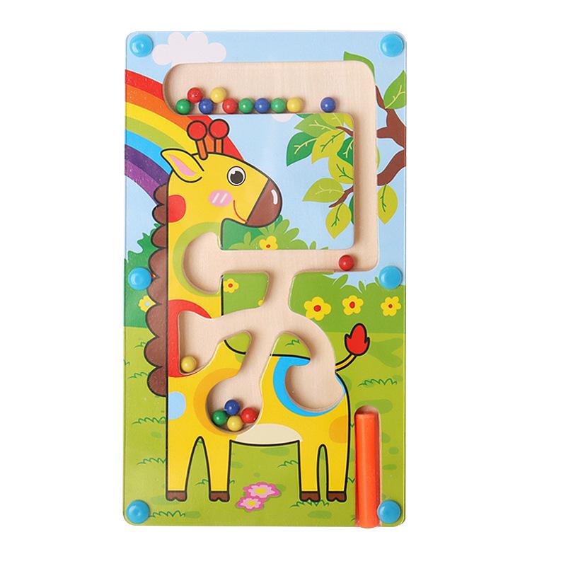 Magnetic Sorting Games Montessori Puzzle Toys Maze Board Learning Color Montessori Classification Wooden Educational Toys