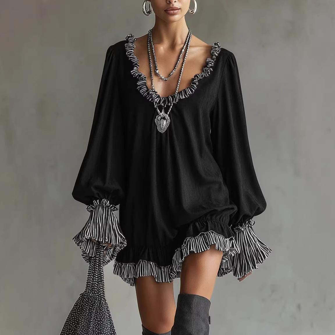 

Elegant Slimming Maxi Dress Vintage L чорний
