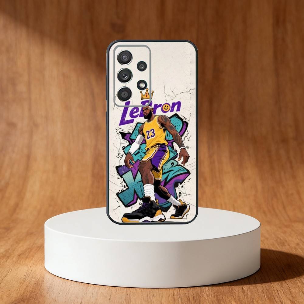 L-Lebron James 23 Phone Case For Samsung S25,S24,S21,S22,S23,S30,Ultra,S20,Plus,Fe,Note,10,9,5G Black Cover