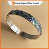 100% Solid 925 Sterling Silver Metal Bracelet for Women Vintage Handmade Simple Retro Flower Bracelet Birthday Gift Party