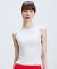 Keompoteulaeb Ergofit Modal Ribbed Boat Neck Top (Integrated Bra) (Type A)