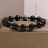 Original Design Gold Obsidian Double Layer Bracelet for Men & Women - Luxurious High-End Feel, Stackable Couple Bracelets