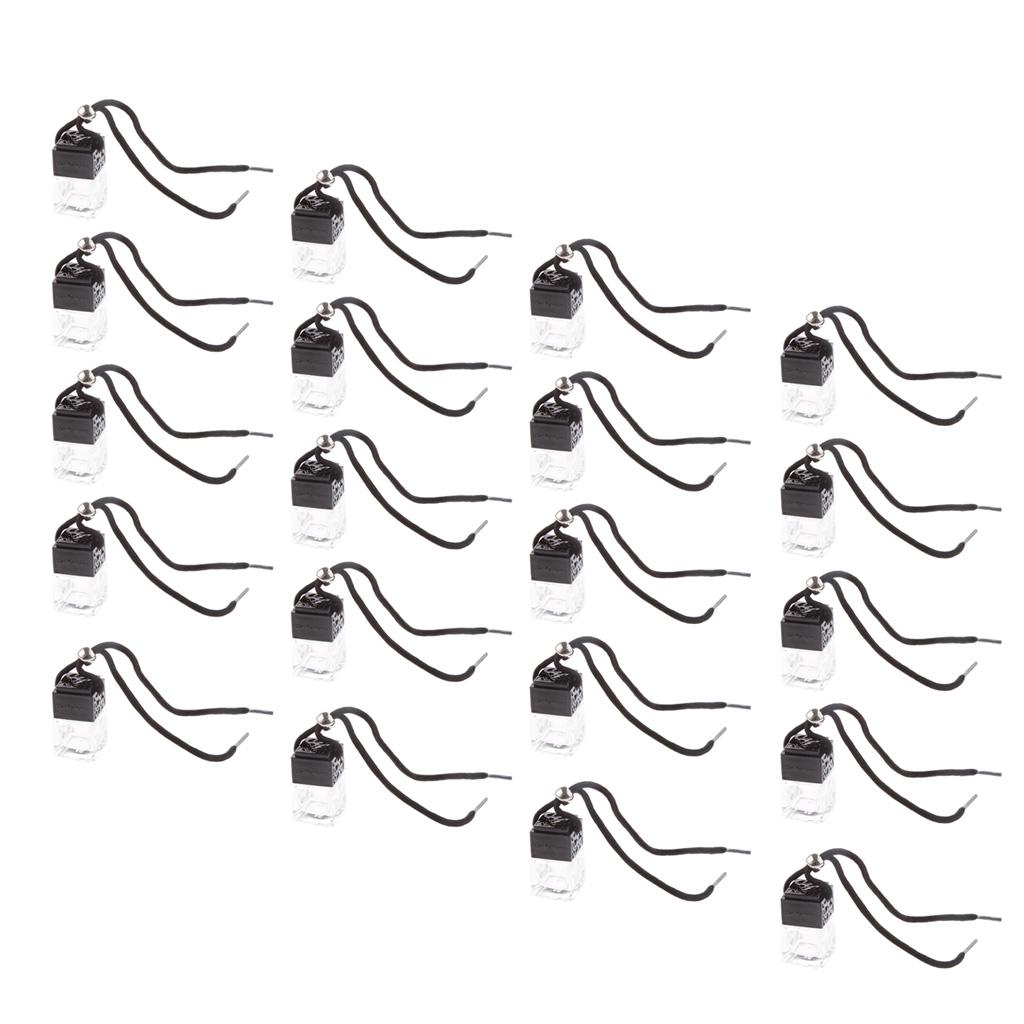 20 PCS HOME CAR HANGING AIR FRESHENER PERFUME FRAGRANCE DIFFUSER GLASS BOTTLE Empty Perfume Bottle For  Auto RV Truck