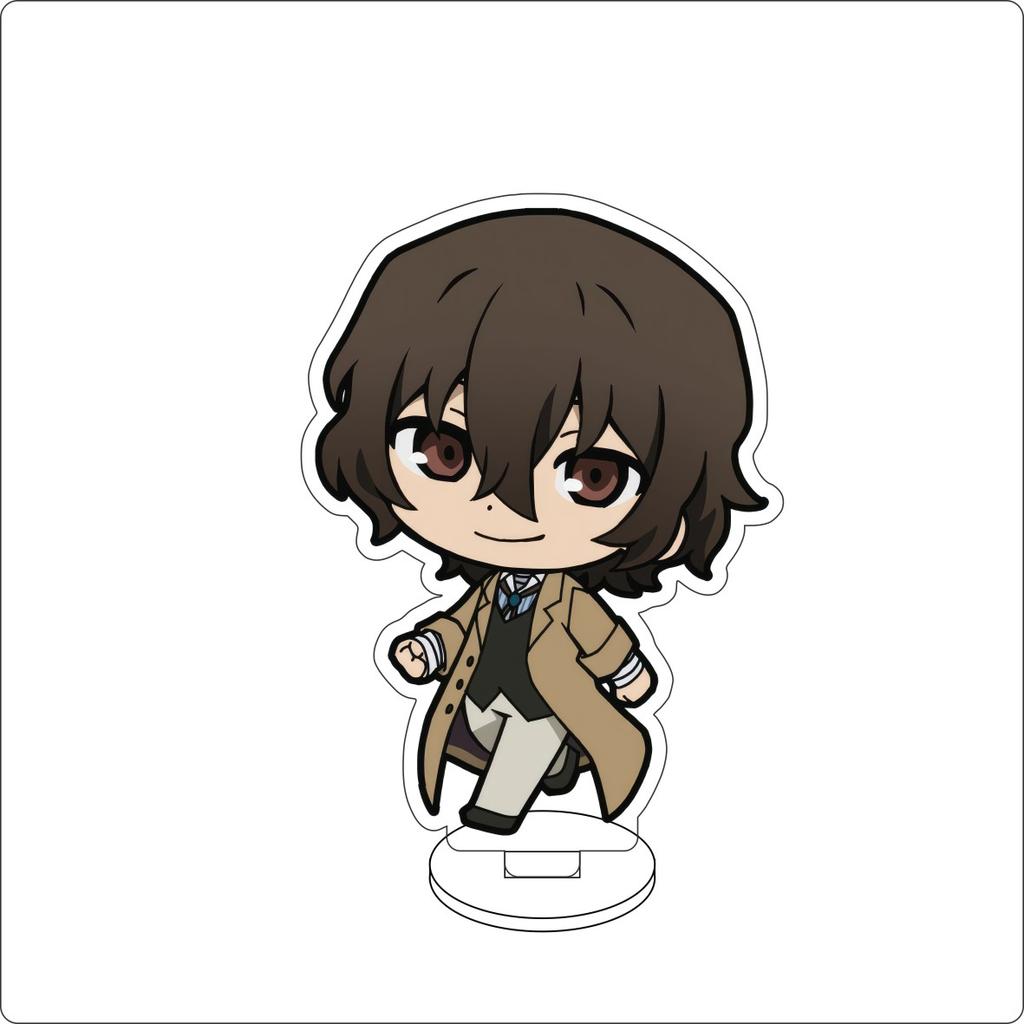 10CM Anime Bungo Stray Dogs Figure Stand Model Nakajima Atsushi/dazai osamu/Kunikida Doppo Cute Desk Decor Standing Sign Gifts