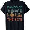 Men's Women's 90s Music Bands T-Shirt Retro 90s Graphic Tee with Iconic Logos Casual Cotton Round Neck Short Sleeve Unisex